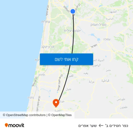 מפת כפר חסידים ב' לשער אפרים