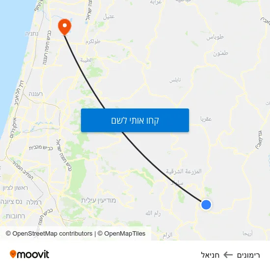 מפת רימונים לחניאל