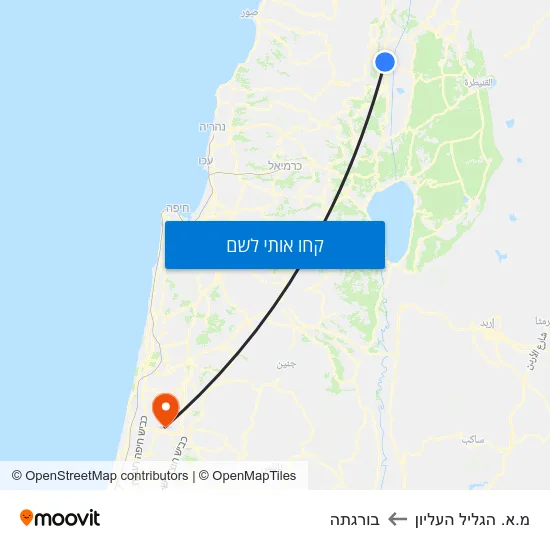 מפת מ.א. הגליל העליון לבורגתה