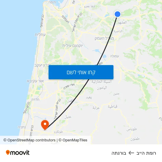 מפת רומת הייב לבורגתה