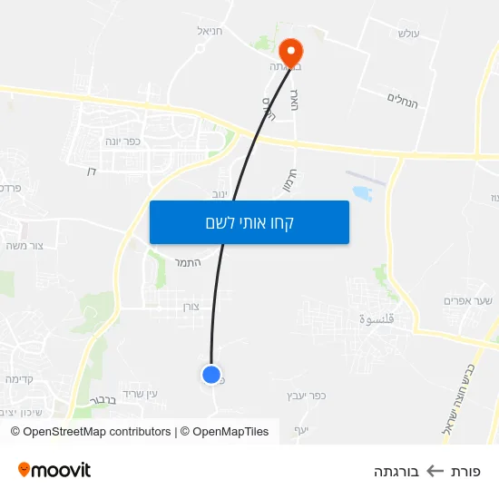 מפת פורת לבורגתה