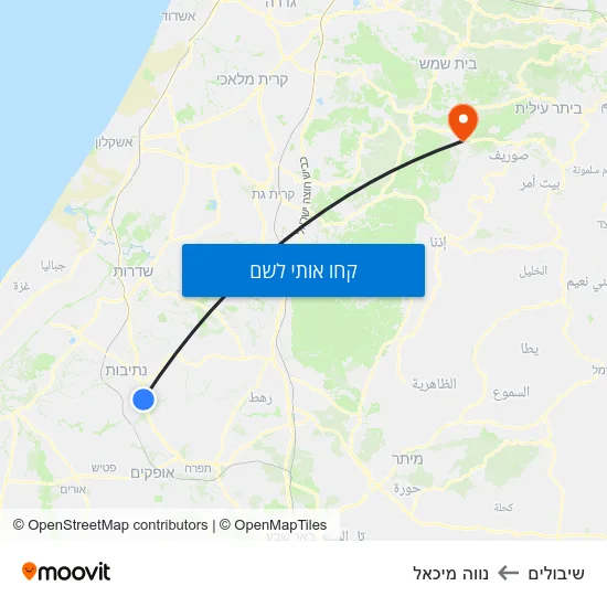 מפת שיבולים לנווה מיכאל