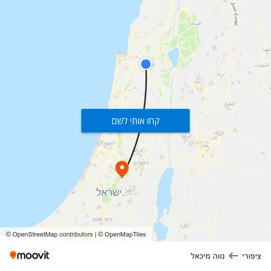 מפת ציפורי לנווה מיכאל