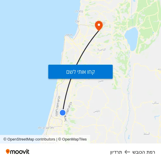 מפת רמת הכובש לתרדיון