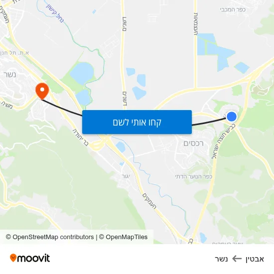 מפת אבטין לנשר