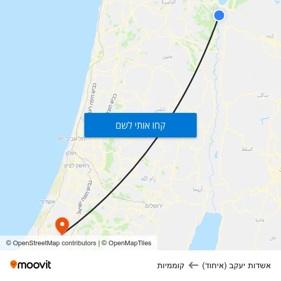 מפת אשדות יעקב (איחוד) לקוממיות