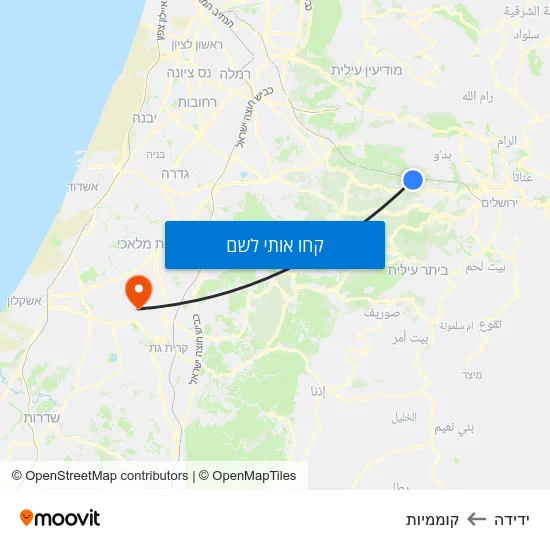 מפת ידידה לקוממיות