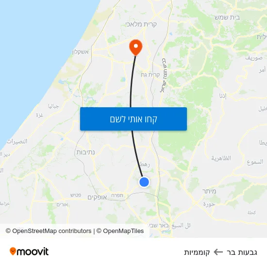 מפת גבעות בר לקוממיות