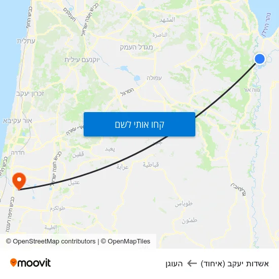 מפת אשדות יעקב (איחוד) להעוגן