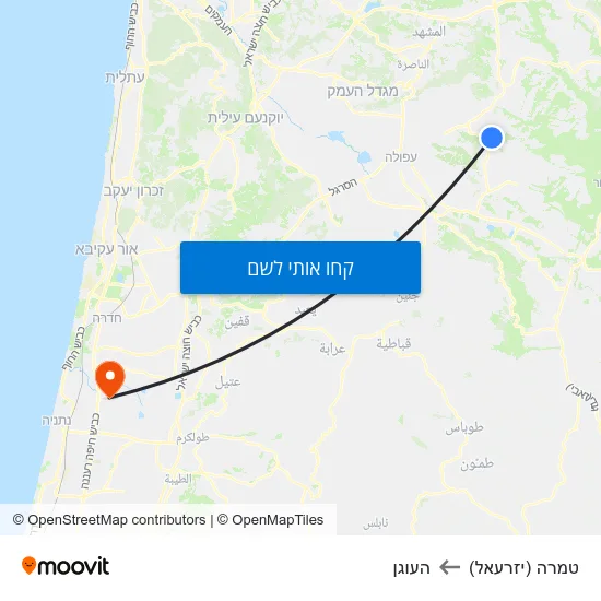 מפת טמרה (יזרעאל) להעוגן