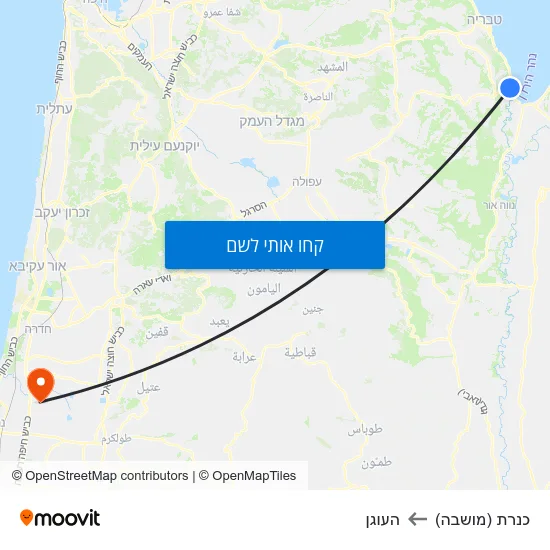 מפת כנרת (מושבה) להעוגן