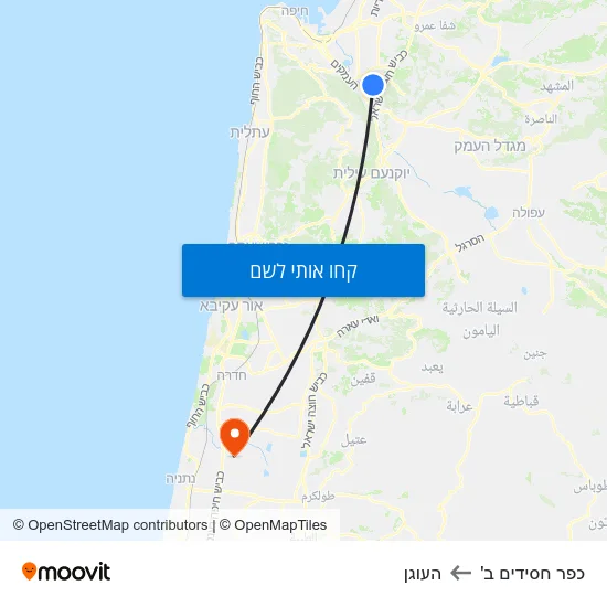 מפת כפר חסידים ב' להעוגן