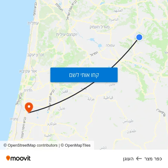 מפת כפר מצר להעוגן