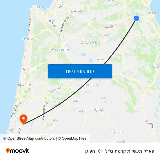 מפת פארק תעשיות קדמת גליל להעוגן