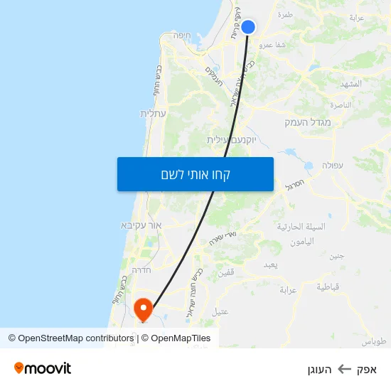 מפת אפק להעוגן