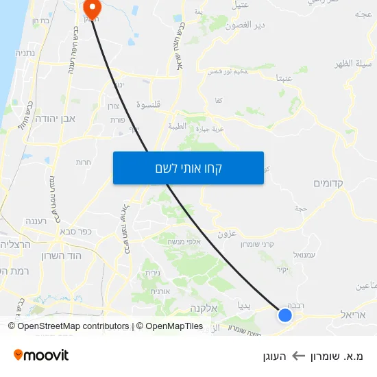מפת מ.א. שומרון להעוגן