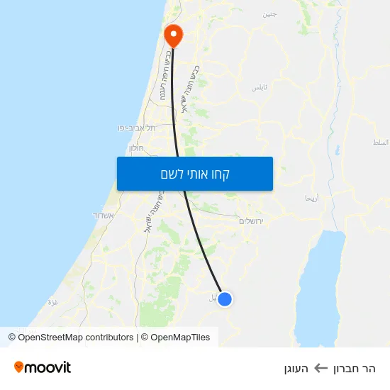 מפת הר חברון להעוגן