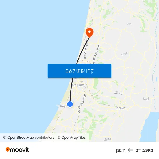 מפת משגב דב להעוגן