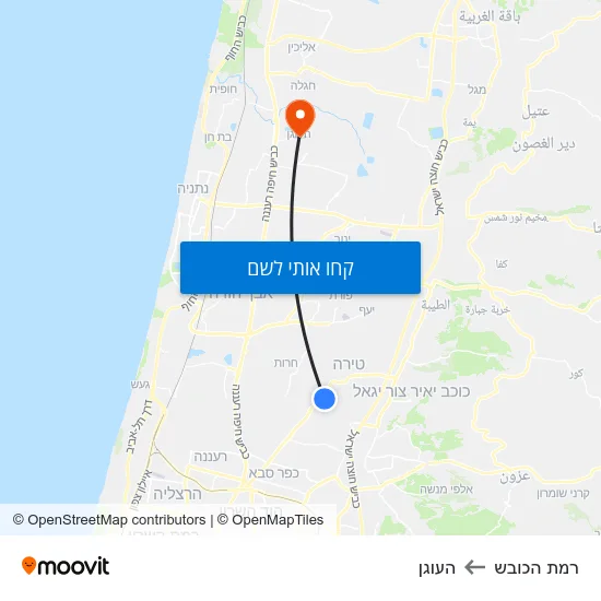 מפת רמת הכובש להעוגן
