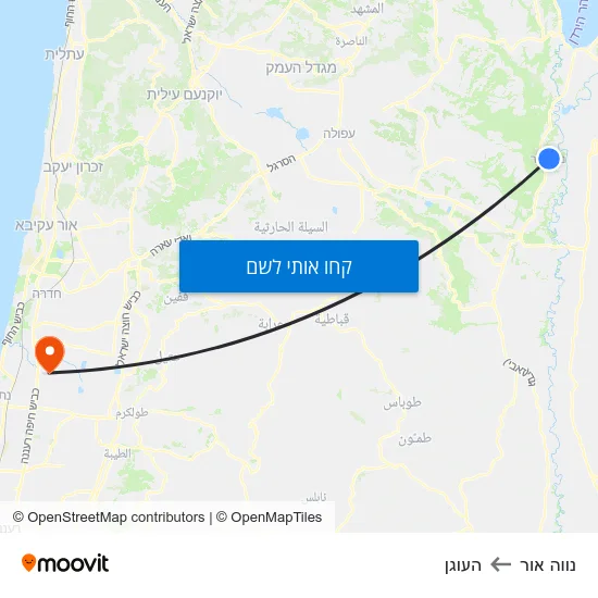 מפת נווה אור להעוגן