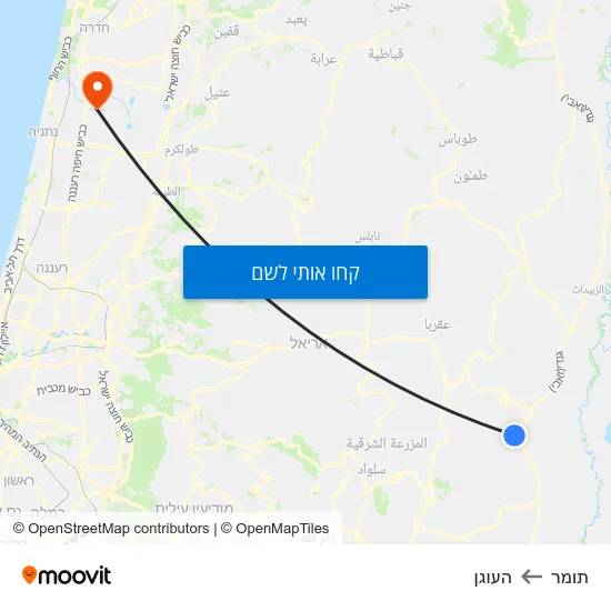 מפת תומר להעוגן
