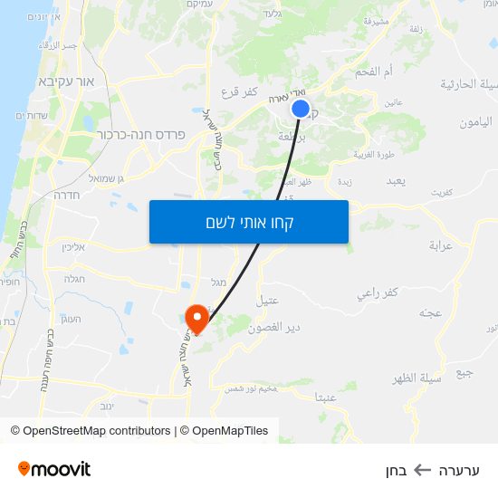 מפת ערערה לבחן