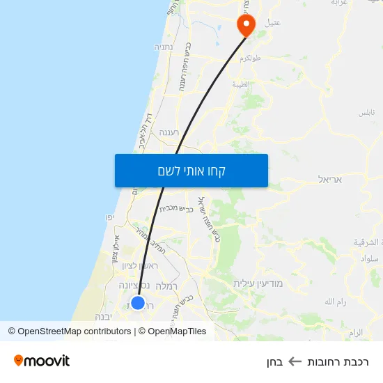 מפת רכבת רחובות לבחן