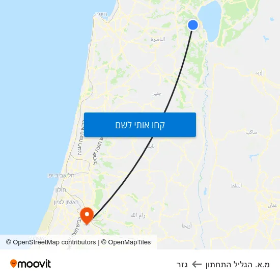 מפת מ.א. הגליל התחתון לגזר