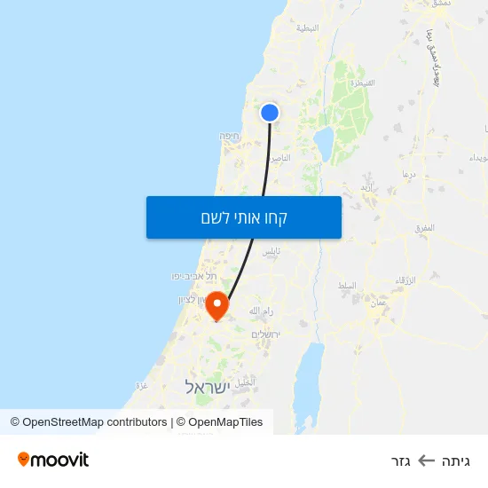 מפת גיתה לגזר