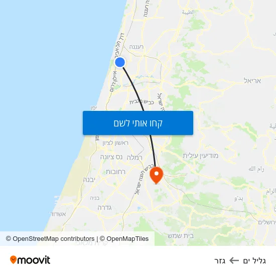 מפת גליל ים לגזר