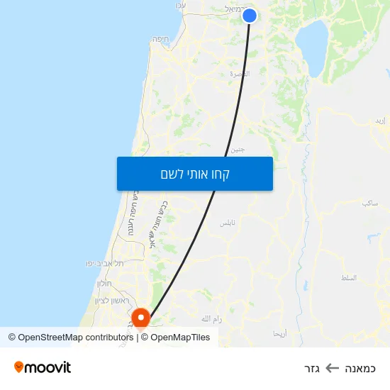 מפת כמאנה לגזר