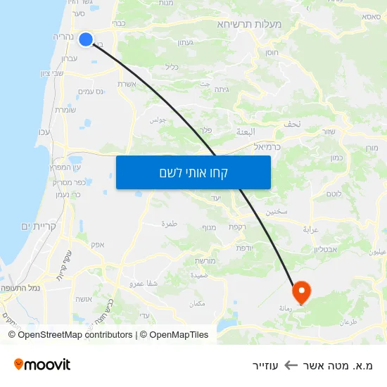 מפת מ.א. מטה אשר לעוזייר