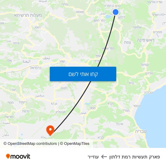 מפת פארק תעשיות רמת דלתון לעוזייר