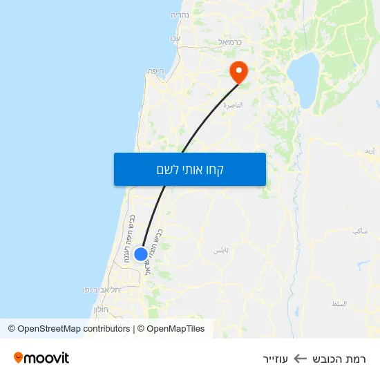 מפת רמת הכובש לעוזייר