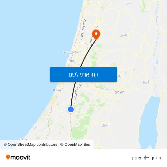 מפת ורדון לצופין