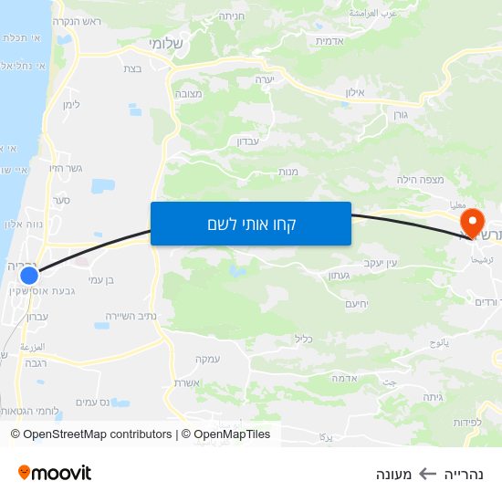 מפת נהרייה למעונה