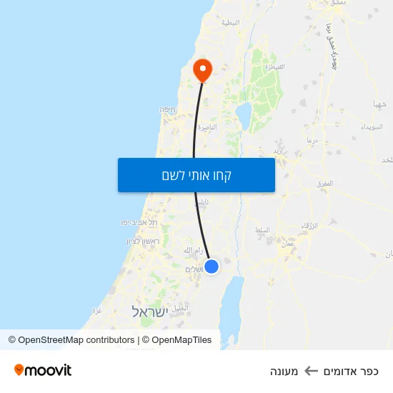 מפת כפר אדומים למעונה