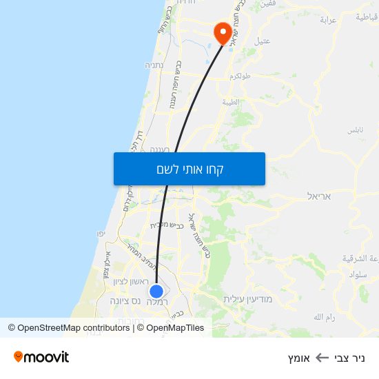 מפת ניר צבי לאומץ