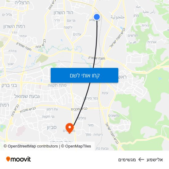 מפת אלישמע למגשימים