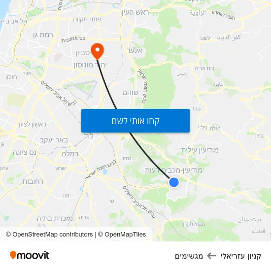 מפת קניון עזריאלי למגשימים