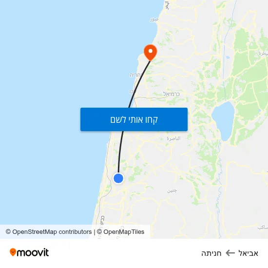 מפת אביאל לחניתה