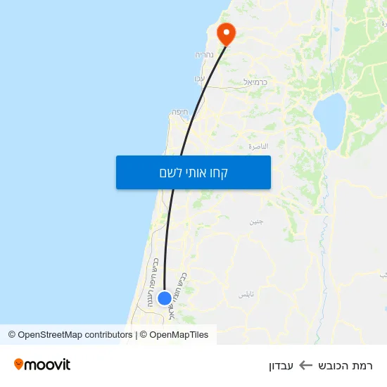 מפת רמת הכובש לעבדון