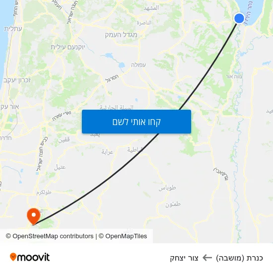 מפת כנרת (מושבה) לצור יצחק