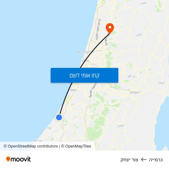 מפת כרמייה לצור יצחק