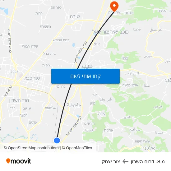 מפת מ.א. דרום השרון לצור יצחק
