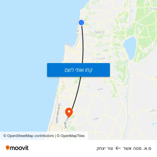 מפת מ.א. מטה אשר לצור יצחק
