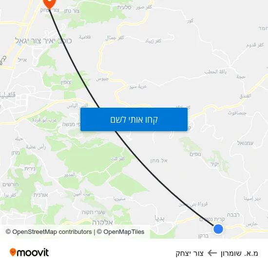 מפת מ.א. שומרון לצור יצחק