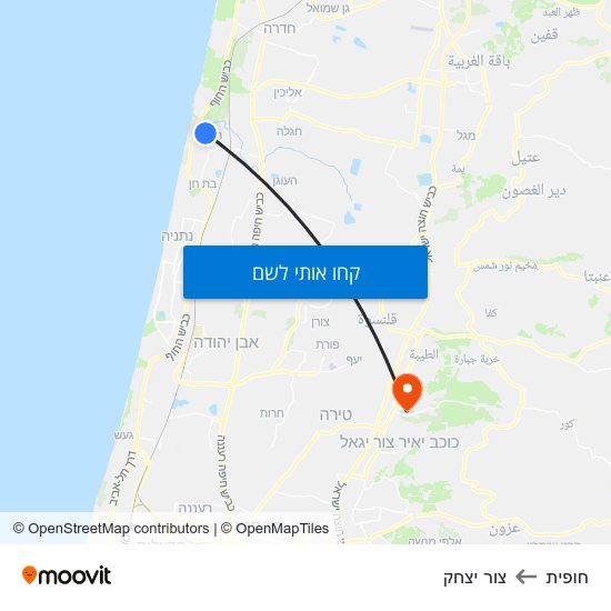 מפת חופית לצור יצחק