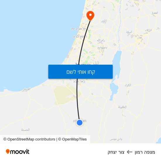 מפת מצפה רמון לצור יצחק