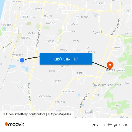 מפת תל יצחק לצור יצחק